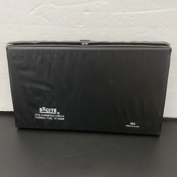 Excite Double Six Dominos in Original Vinyl Snap Closure Case Vintage - Picture 2 of 6